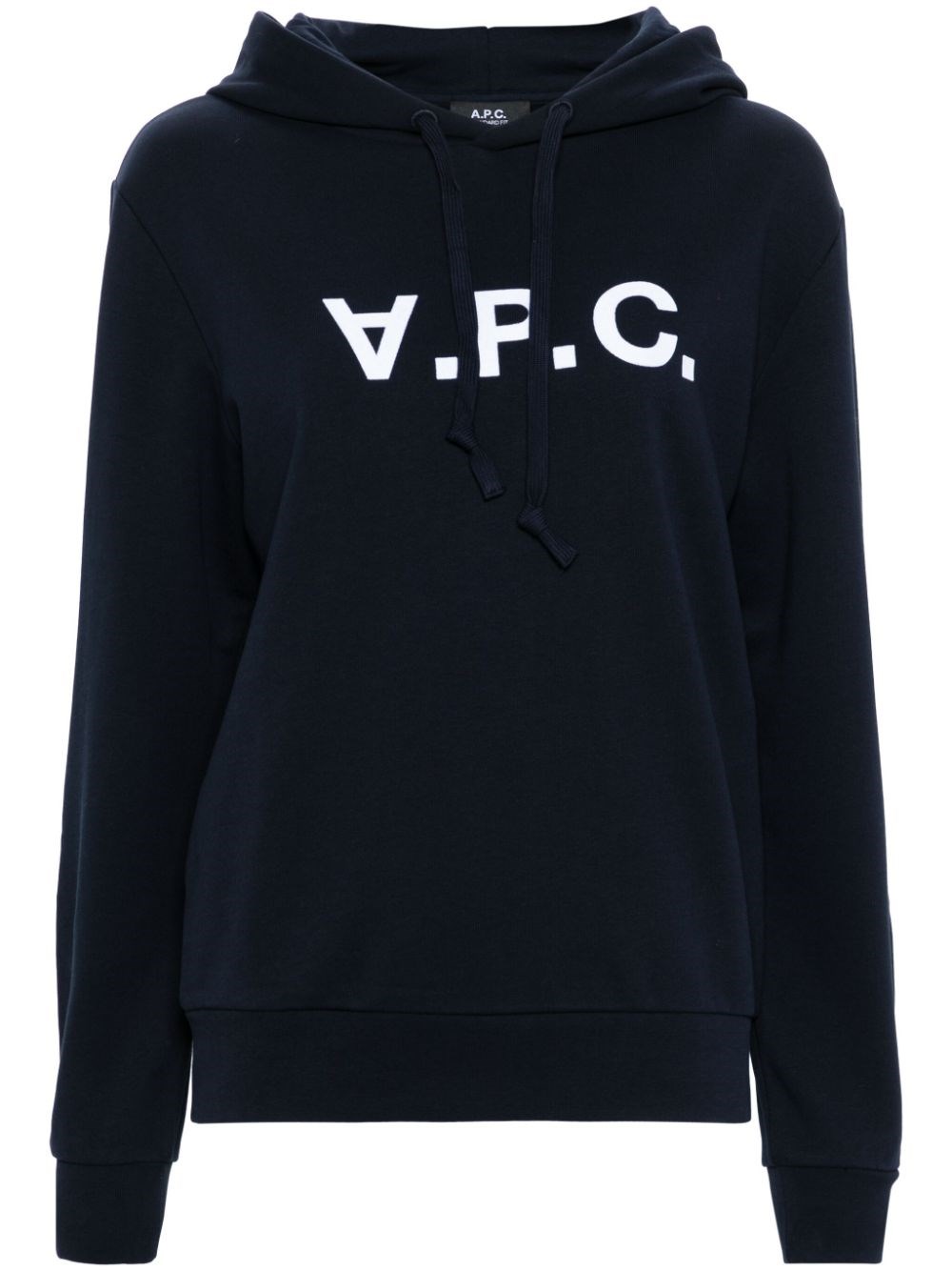 Shop Apc Felpa In Cotone Con Logo Floccato In Blu