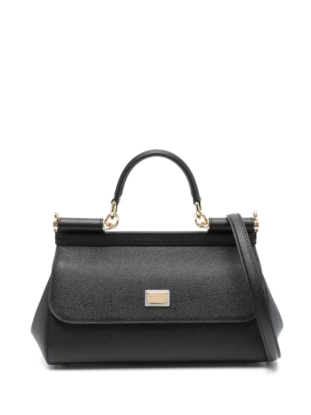 Shop Dolce & Gabbana Borsa Tote Sicily Media In Nero