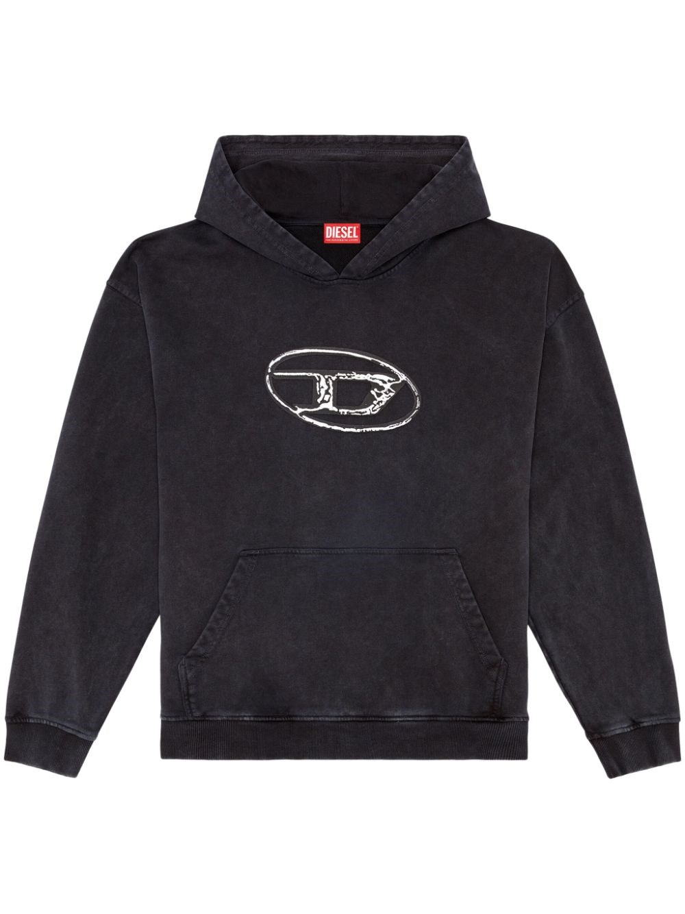 Shop Diesel Felpa S-boxt Con Stampa In Nero