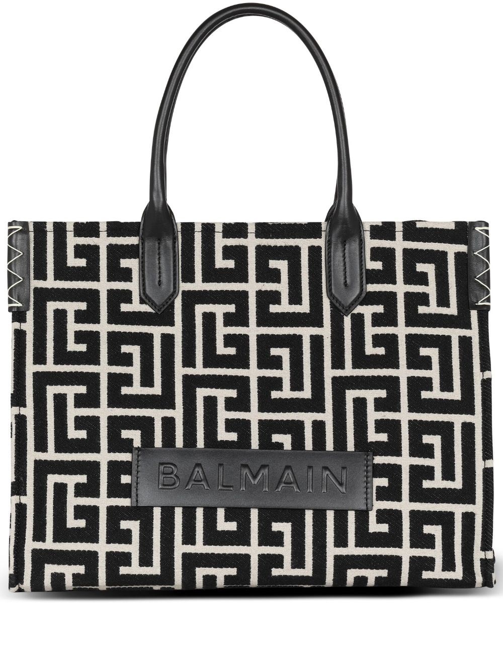 Shop Balmain Borsa Tote Media In Bianco