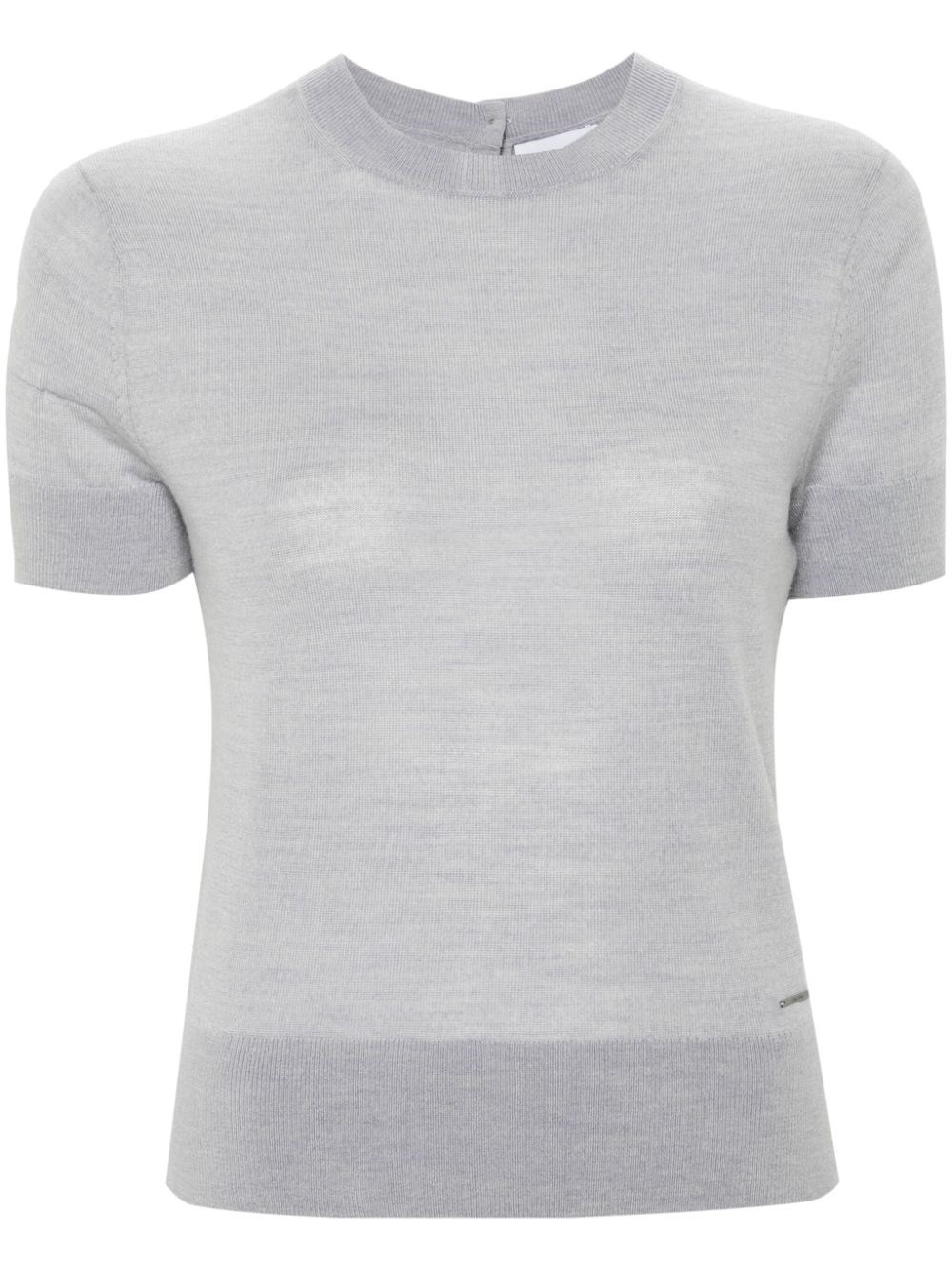 Shop Calvin Klein Maglione Con Placca Logo In Grigio