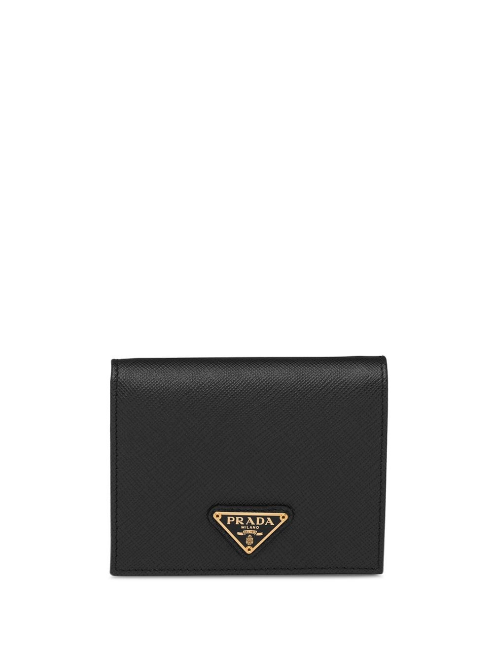 Shop Prada Portacarte Con Placca Logo In Nero