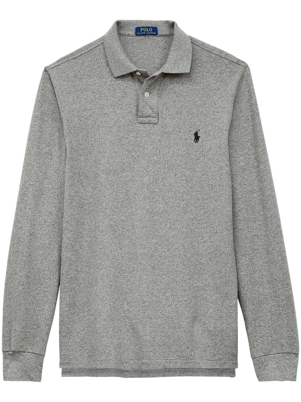 Shop Polo Ralph Lauren Polo A Maniche Lunghe In Grigio