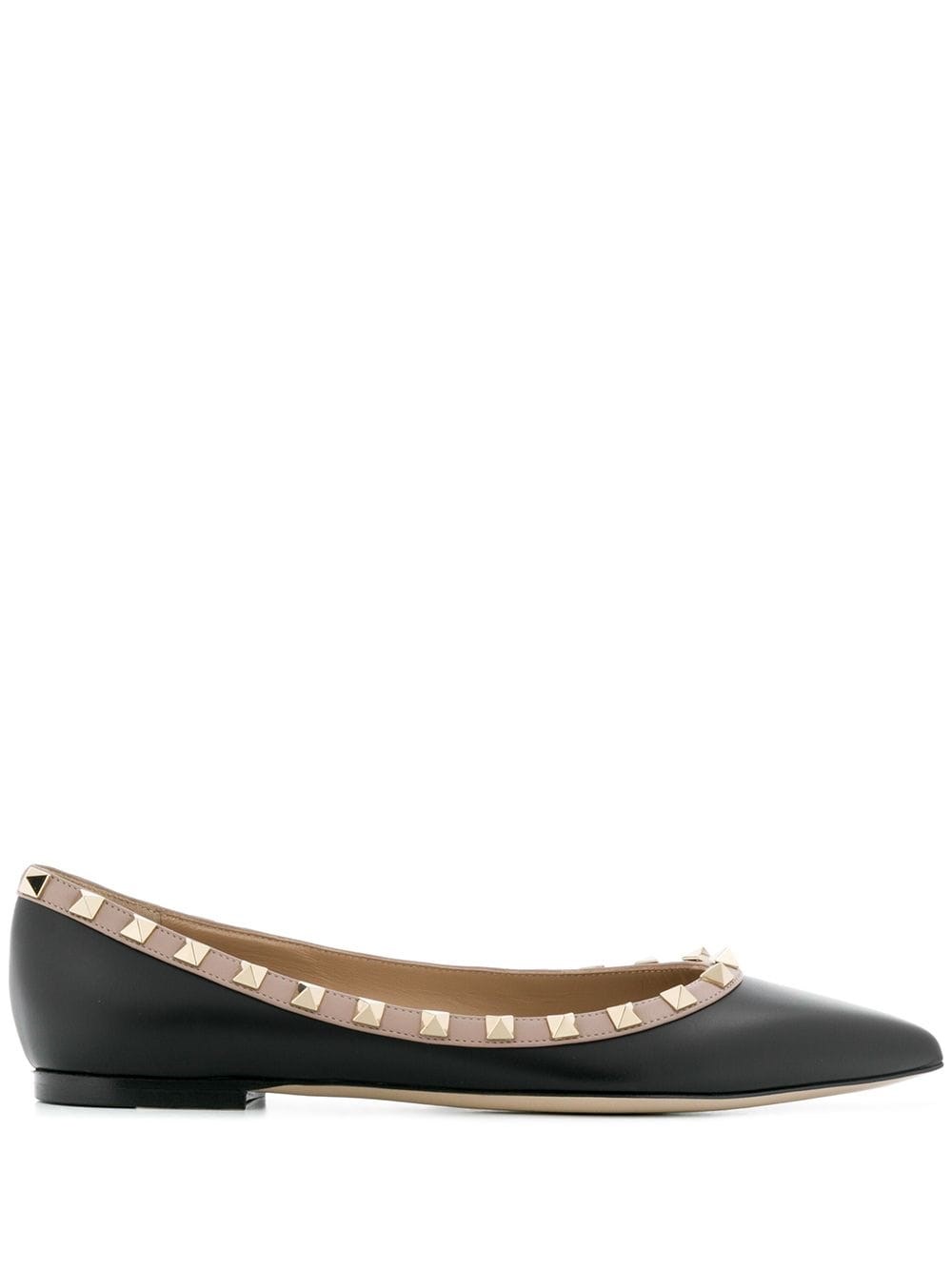 Shop Valentino Garavani Ballerine Rockstud In Nero