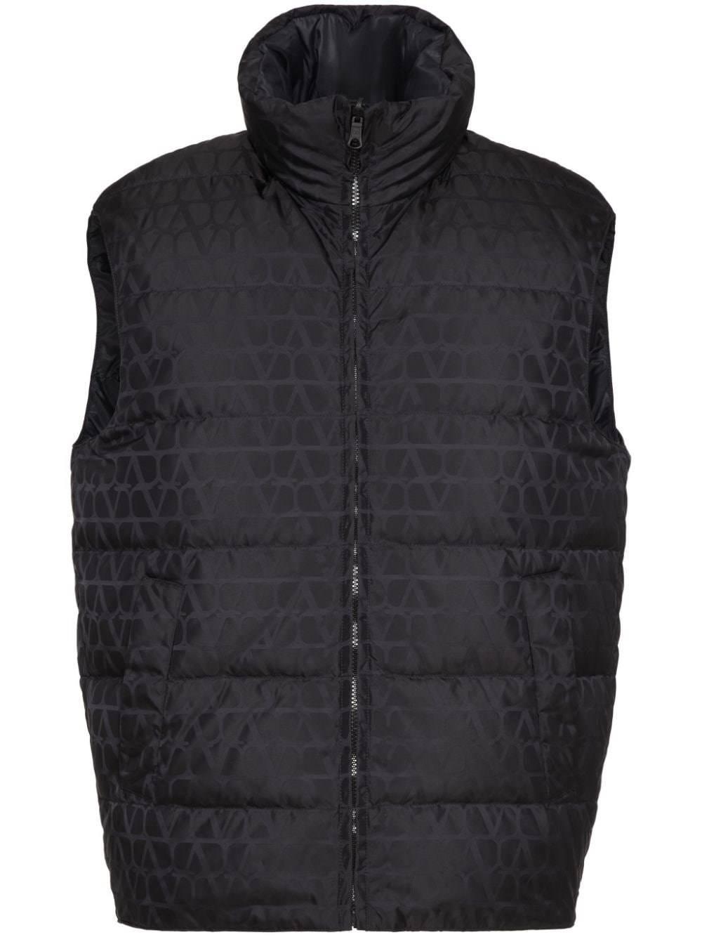 Shop Valentino Garavani Gilet Toile Iconographe Imbottit In Blu