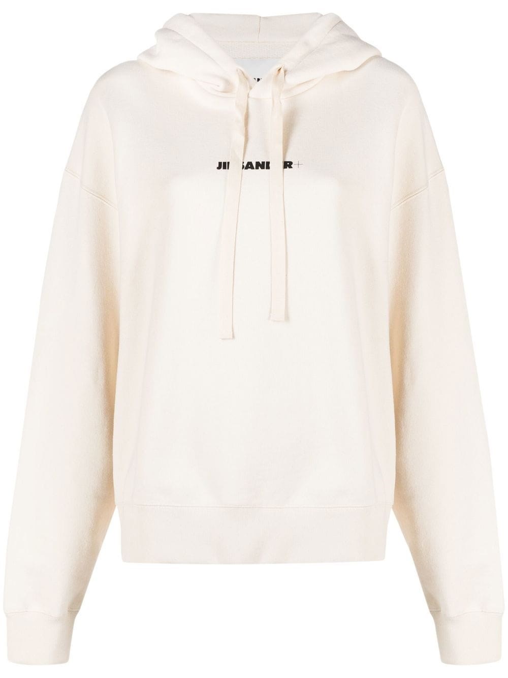 Shop Jil Sander Felpa Con Cappuccio In Bianco