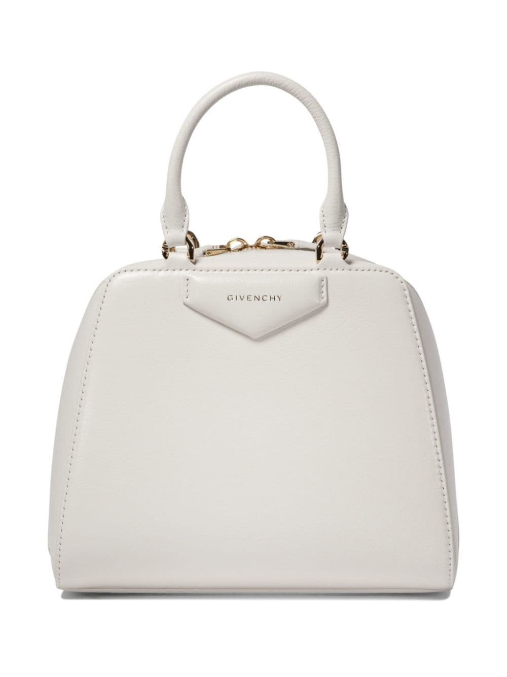 Shop Givenchy Borsa Tote Antigona Cube Mini In Bianco