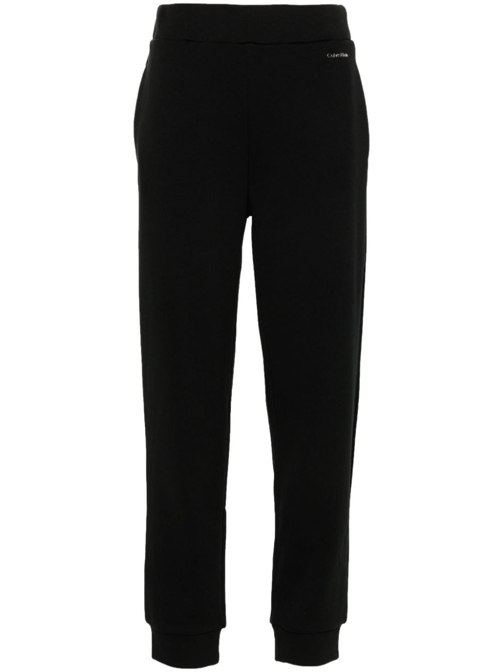 Shop Calvin Klein Pantaloni Sportivi A Vita Alta In Nero