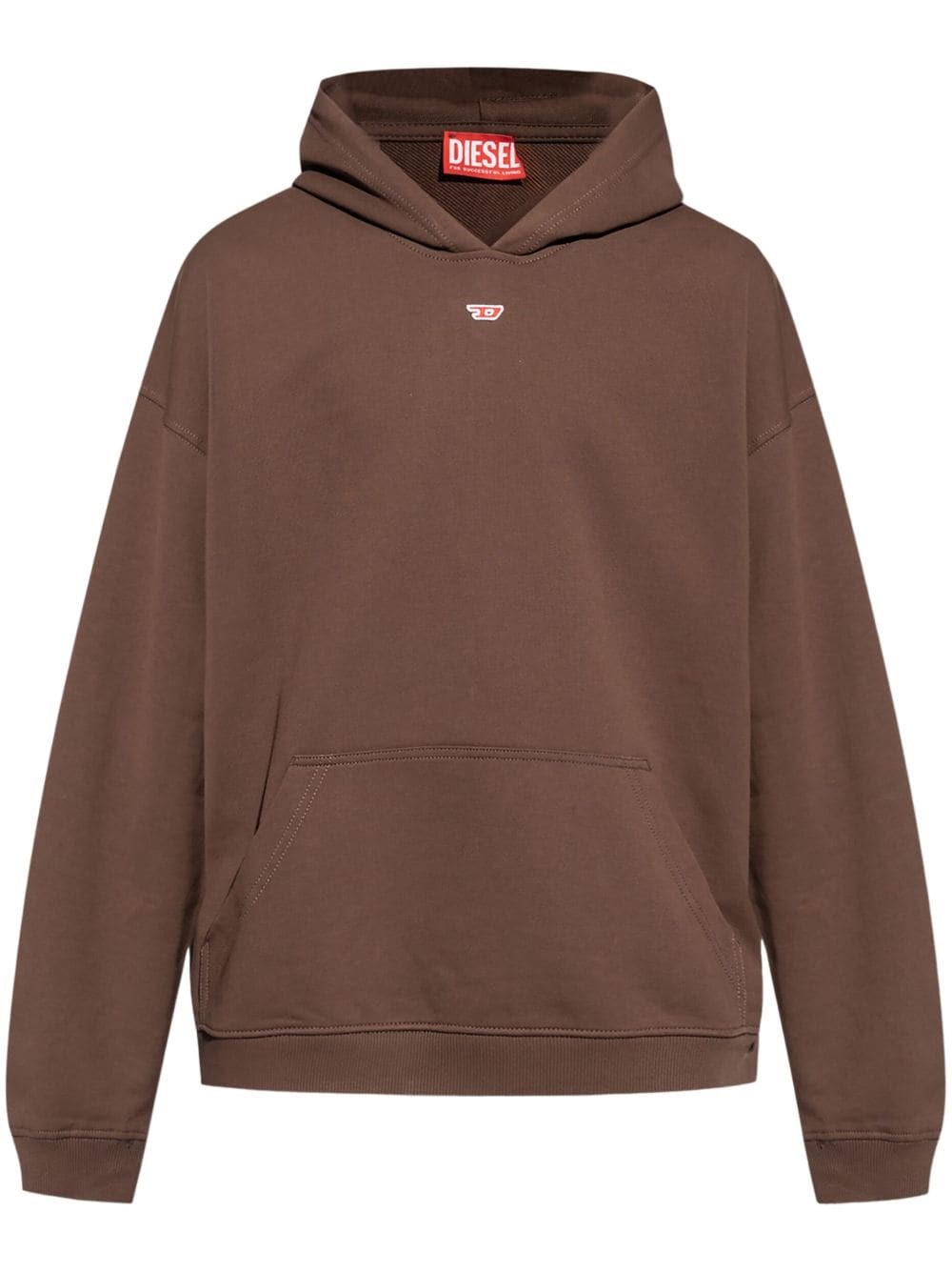 Shop Diesel Felpa S-boxt-hood-d Con Cappuccio In Marrone