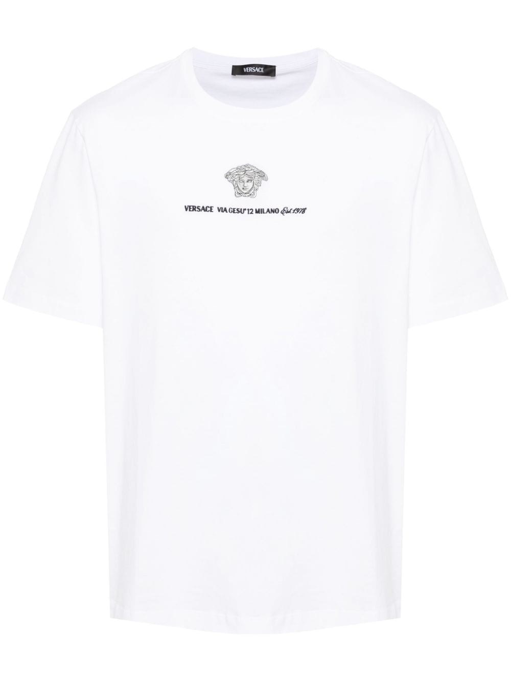 Shop Versace T-shirt Medusa Milano In Bianco