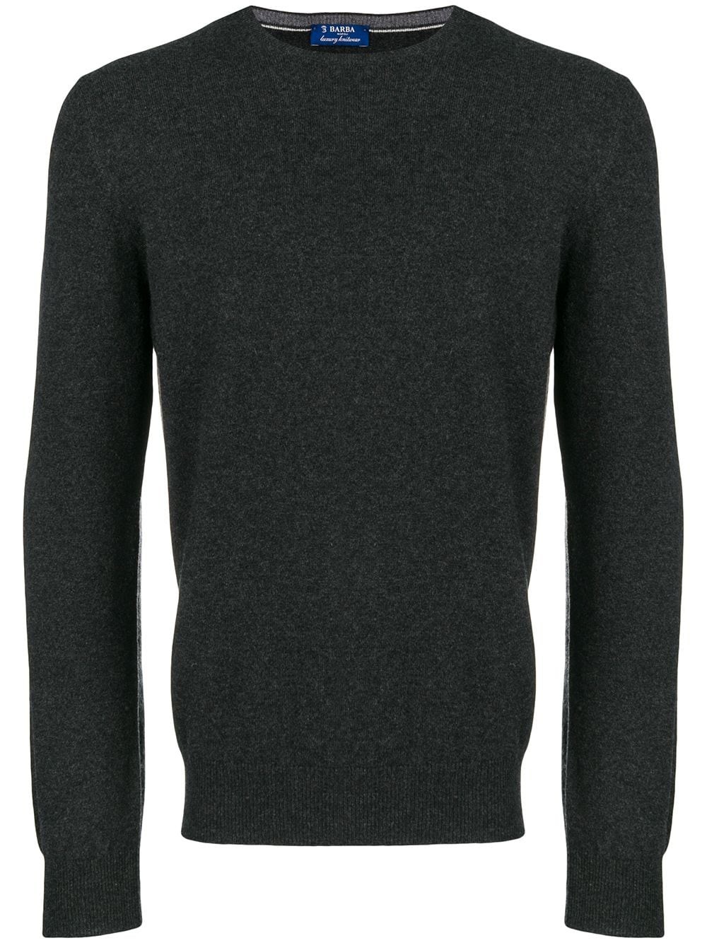 Shop Barba Maglione Con Bordo A Coste In Nero