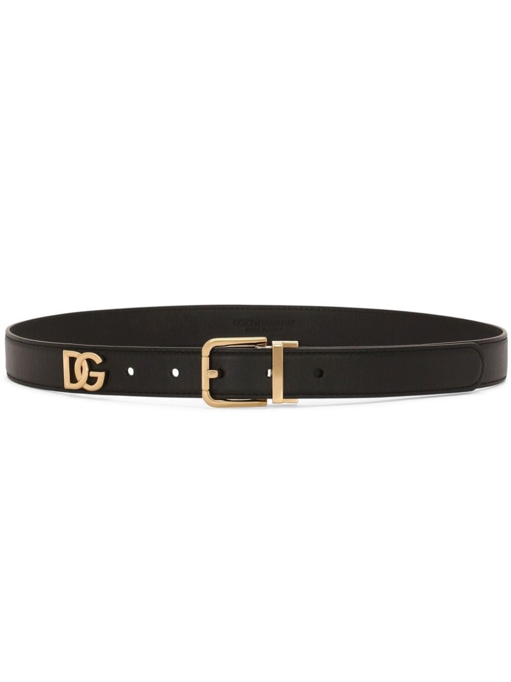 Shop Dolce & Gabbana Cintura Con Placca Logo In Nero