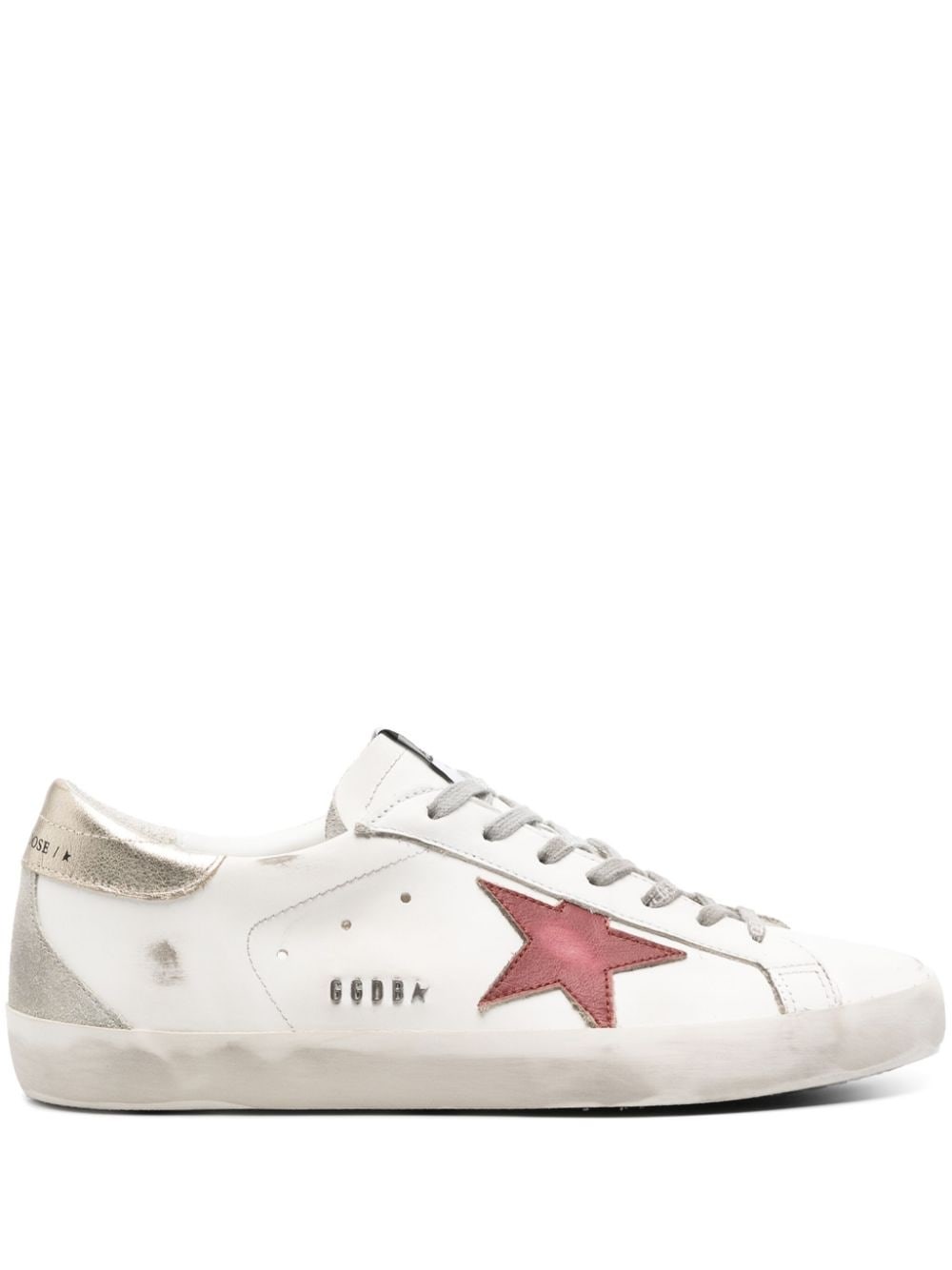 Shop Golden Goose Sneakers Super-star Con Effetto Vissuto In Bianco