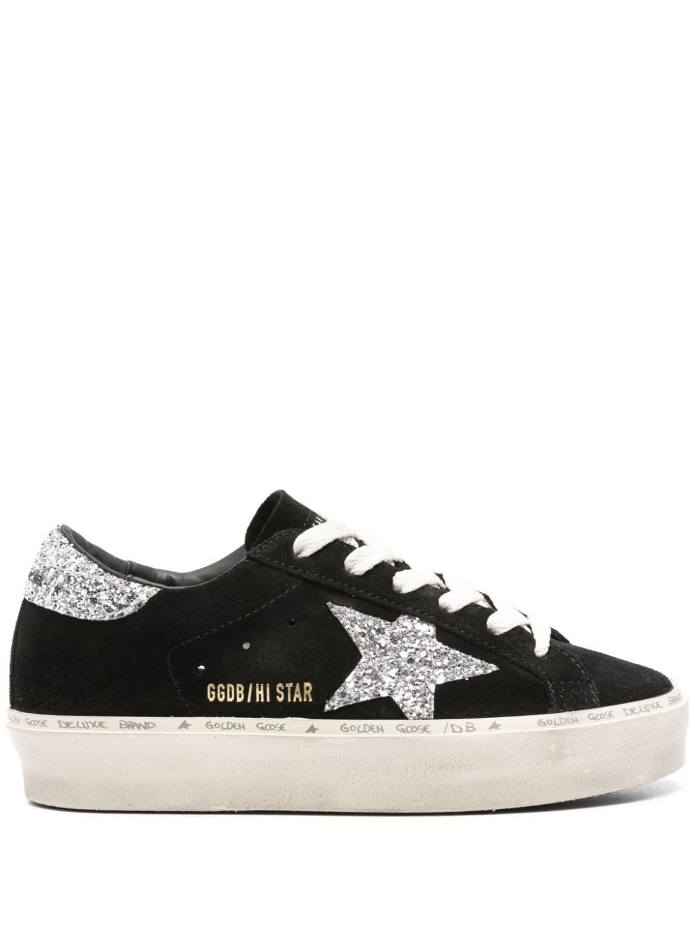 Shop Golden Goose Sneakers Hi Star In Nero