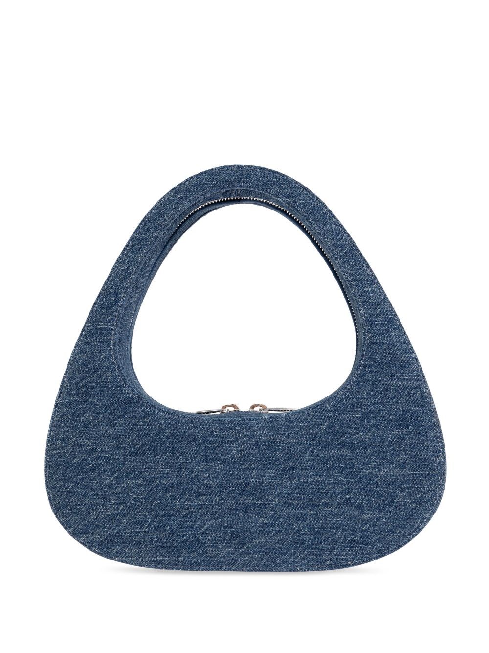 Shop Coperni Borsa A Spalla Baguette Swipe Denim In Blu