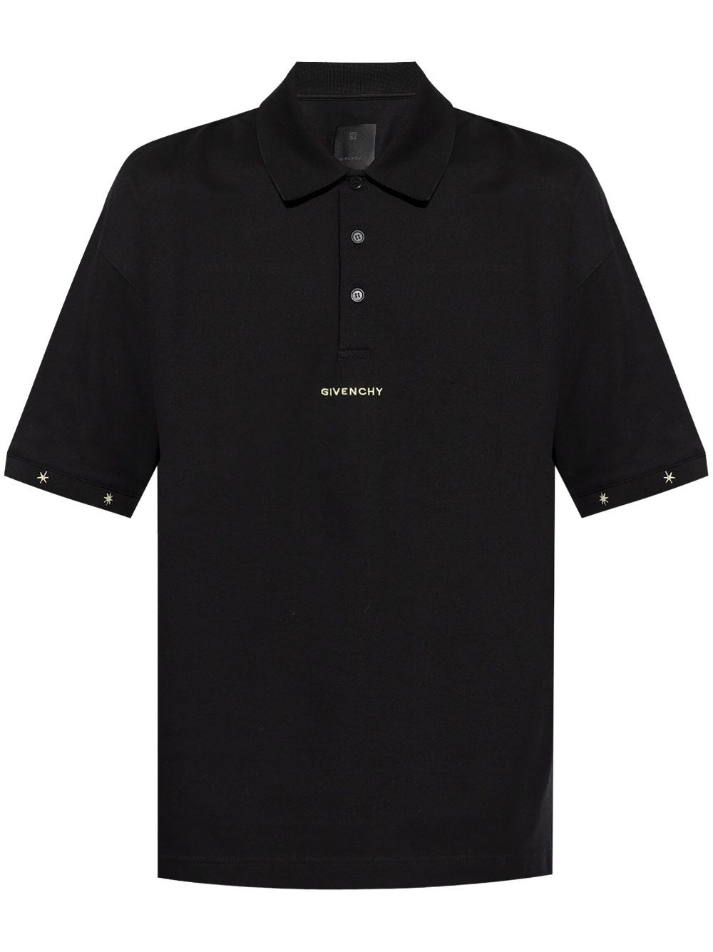 Shop Givenchy Polo Con Ricamo In Nero