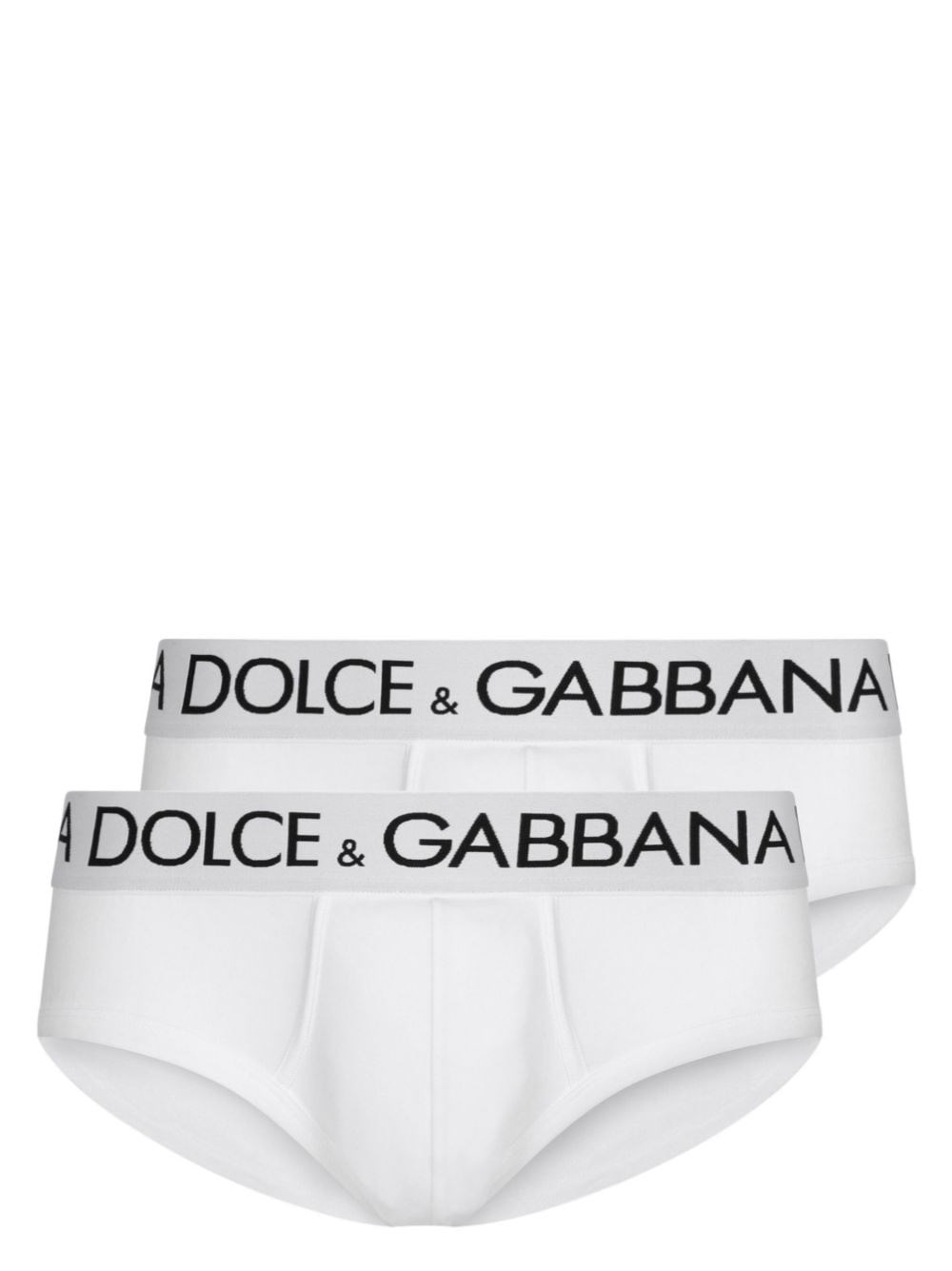 Dolce & Gabbana Uomo Bianco Slip Con Stampa Taglia 3
