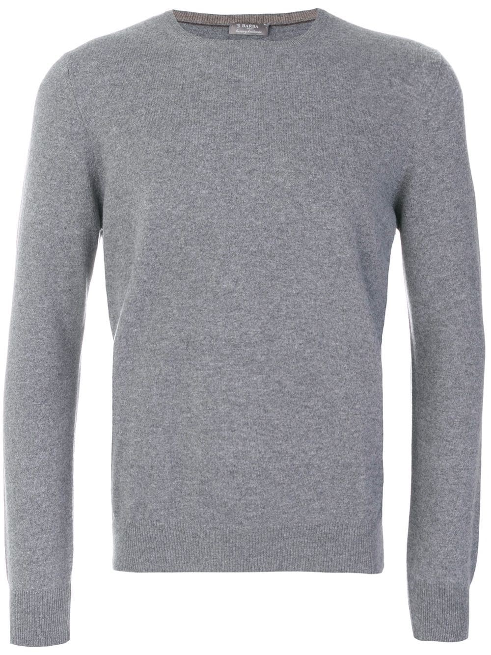 Shop Barba Pullover A Girocollo In Grigio