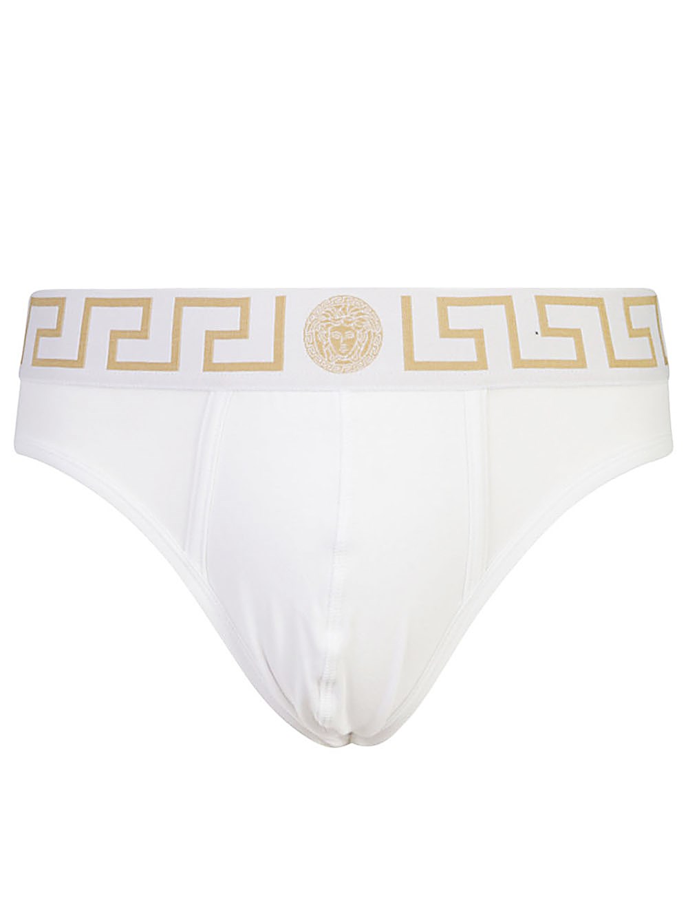 Shop Versace Set Di 2 Slip Greca Medusa In Bianco