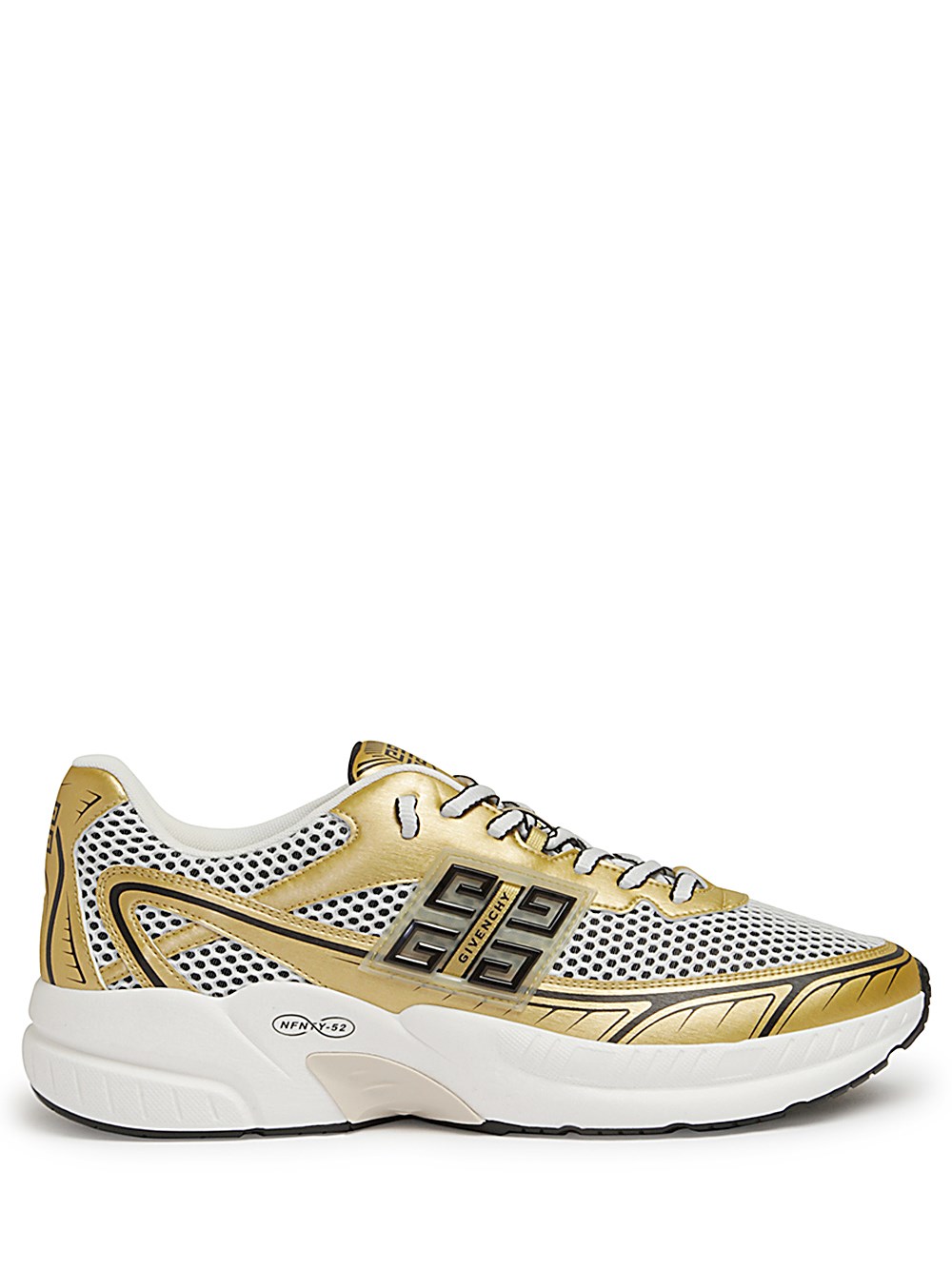 Shop Givenchy Sneakers Scarpe Da Running Nfnty-52 In Pelle Sinteti In Oro