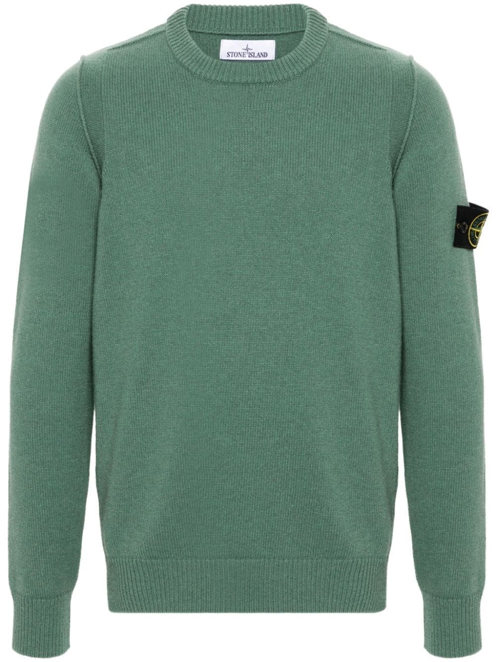 Shop Stone Island Maglione Girocollo In Verde