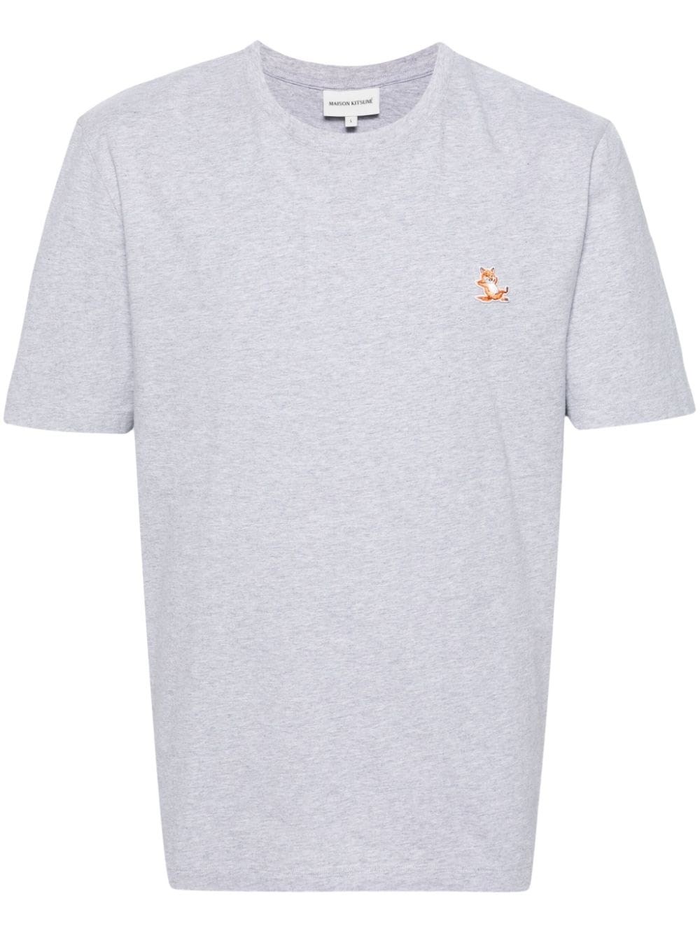 Shop Maison Kitsuné T-shirt Con Stampa Fox In Grigio