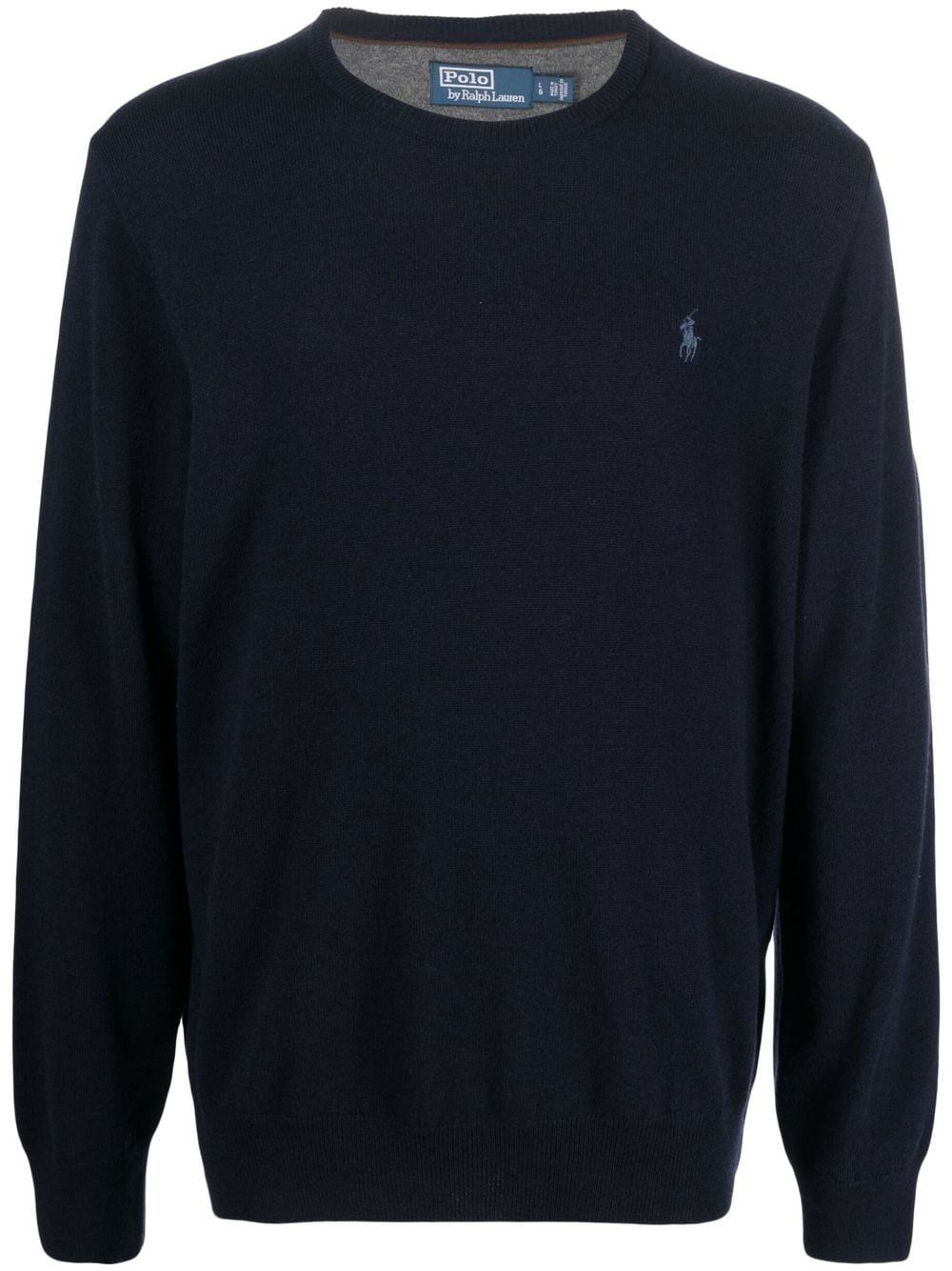 Shop Polo Ralph Lauren Maglione Con Motivo Polo Pony In Blu