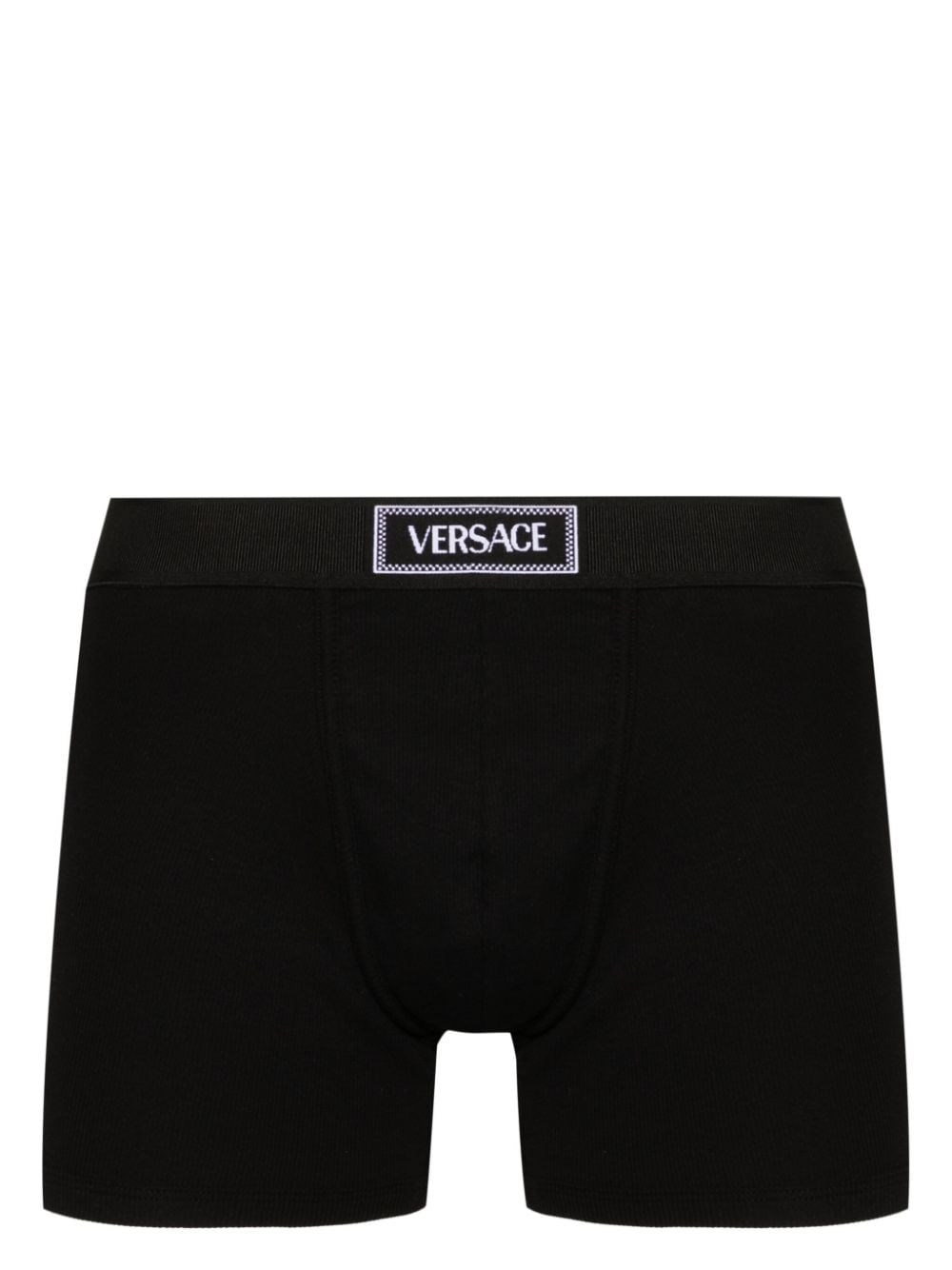 Shop Versace Boxer Con Motivo  Anni '90 In Nero