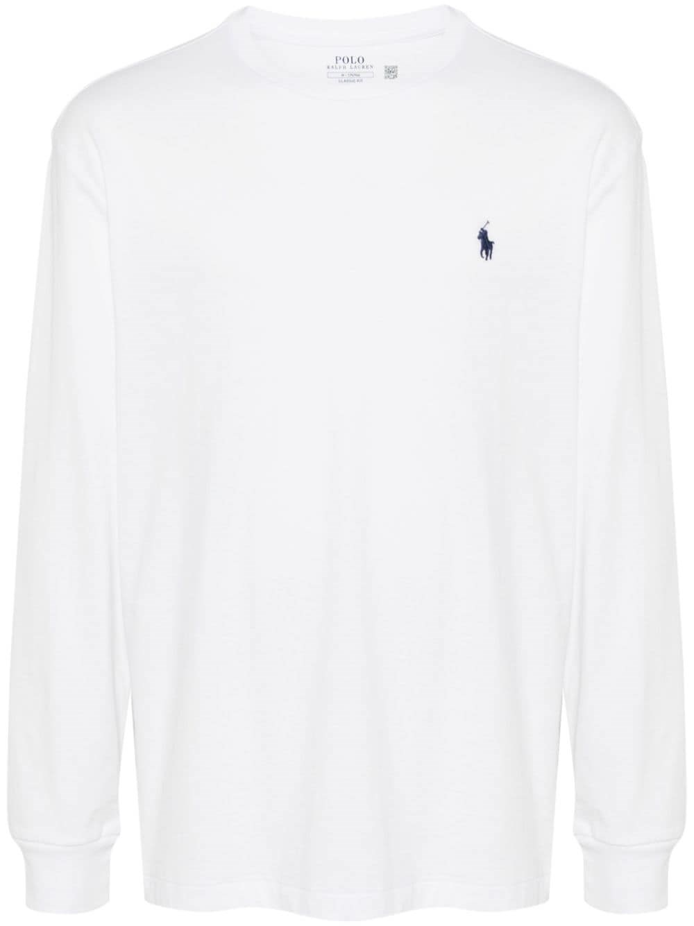 Shop Polo Ralph Lauren T-shirt Con Motivo Polo Pony In Bianco