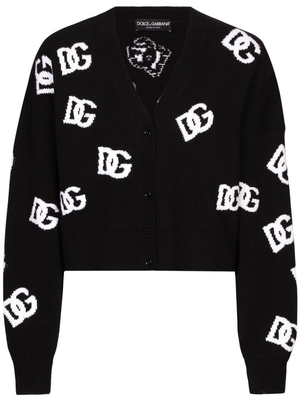 Shop Dolce & Gabbana Cardigan Con Ricamo In Nero