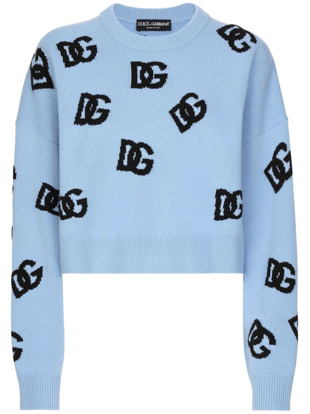 Shop Dolce & Gabbana Maglione Con Ricamo Logo In Blu