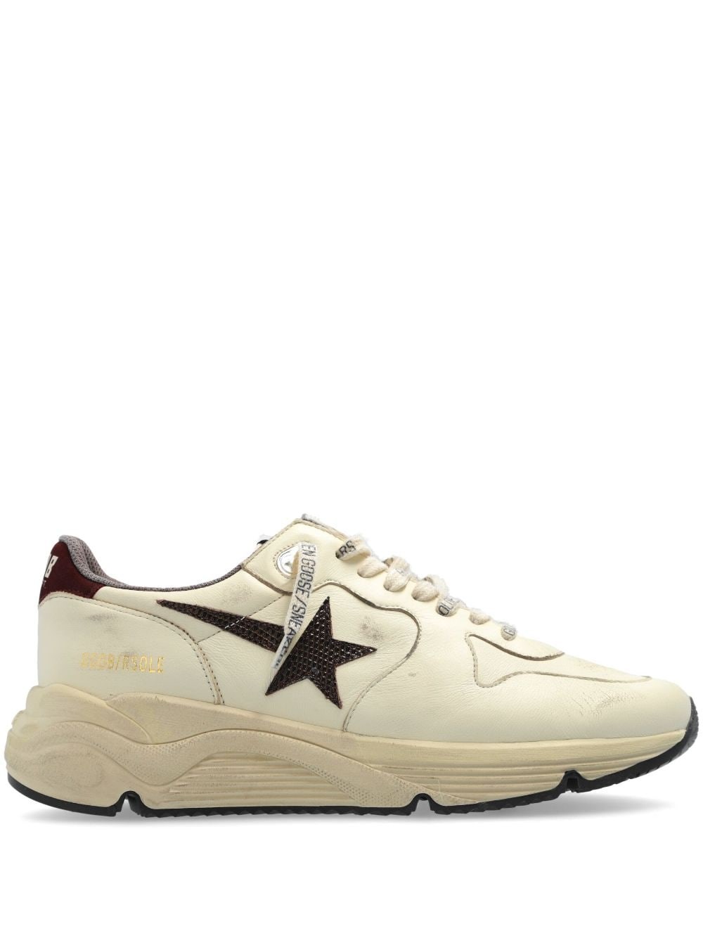 Shop Golden Goose Sneakers Running Sole In Bianco