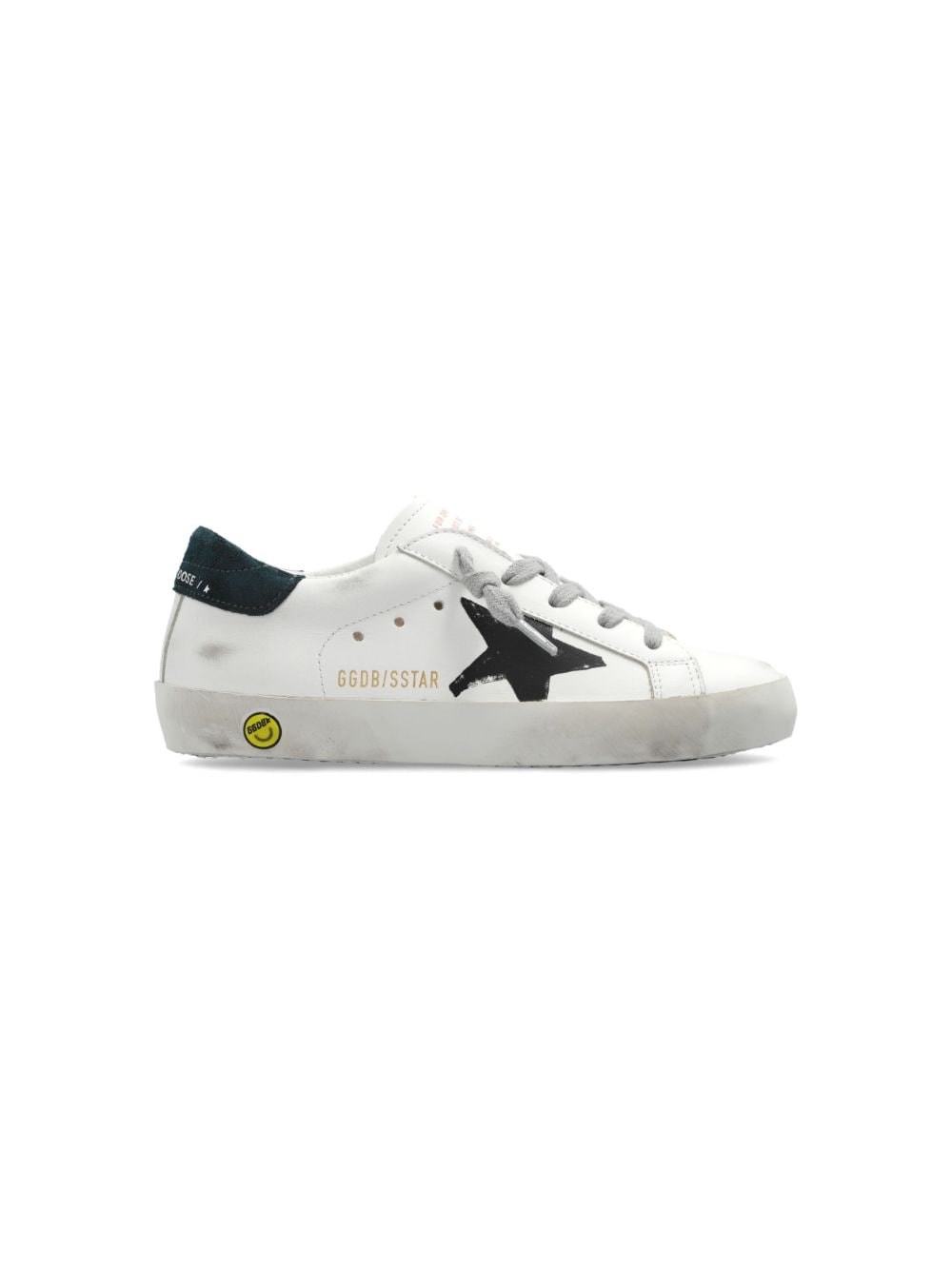 Shop Golden Goose Kids Sneakers Superstar Penstar In Pell In Bianco