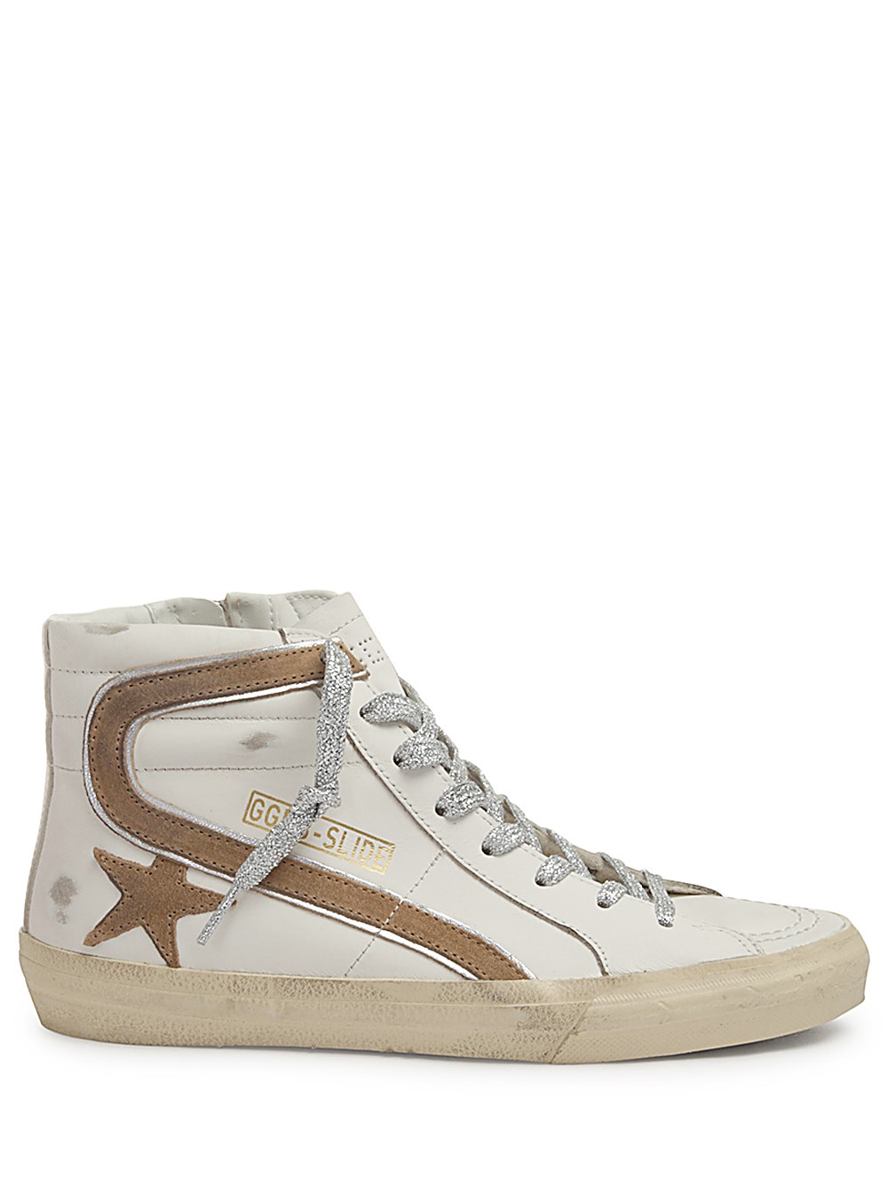 Shop Golden Goose Sneakers Slide In Bianco