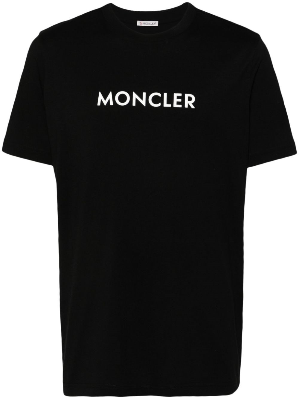 Shop Moncler T-shirt Con Stampat In Nero