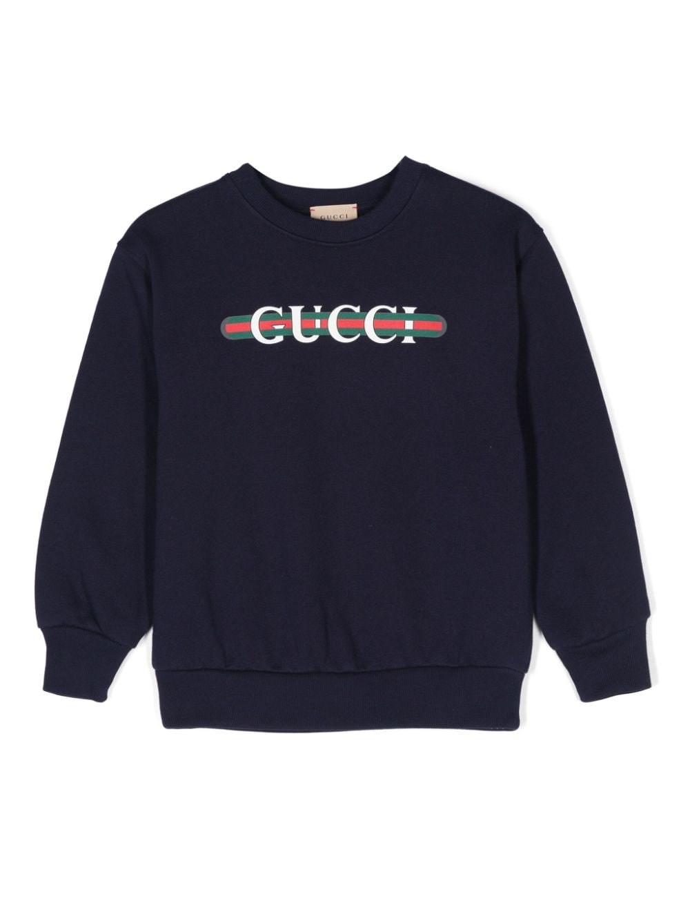 Shop Gucci Kids Felpa Con Stampa In Blu