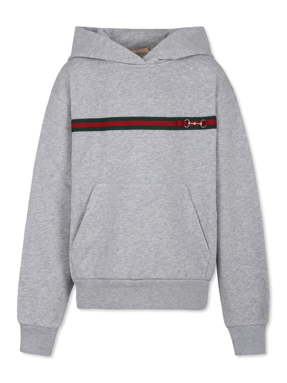 Shop Gucci Kids Felpa Con Cappuccio In Grigio