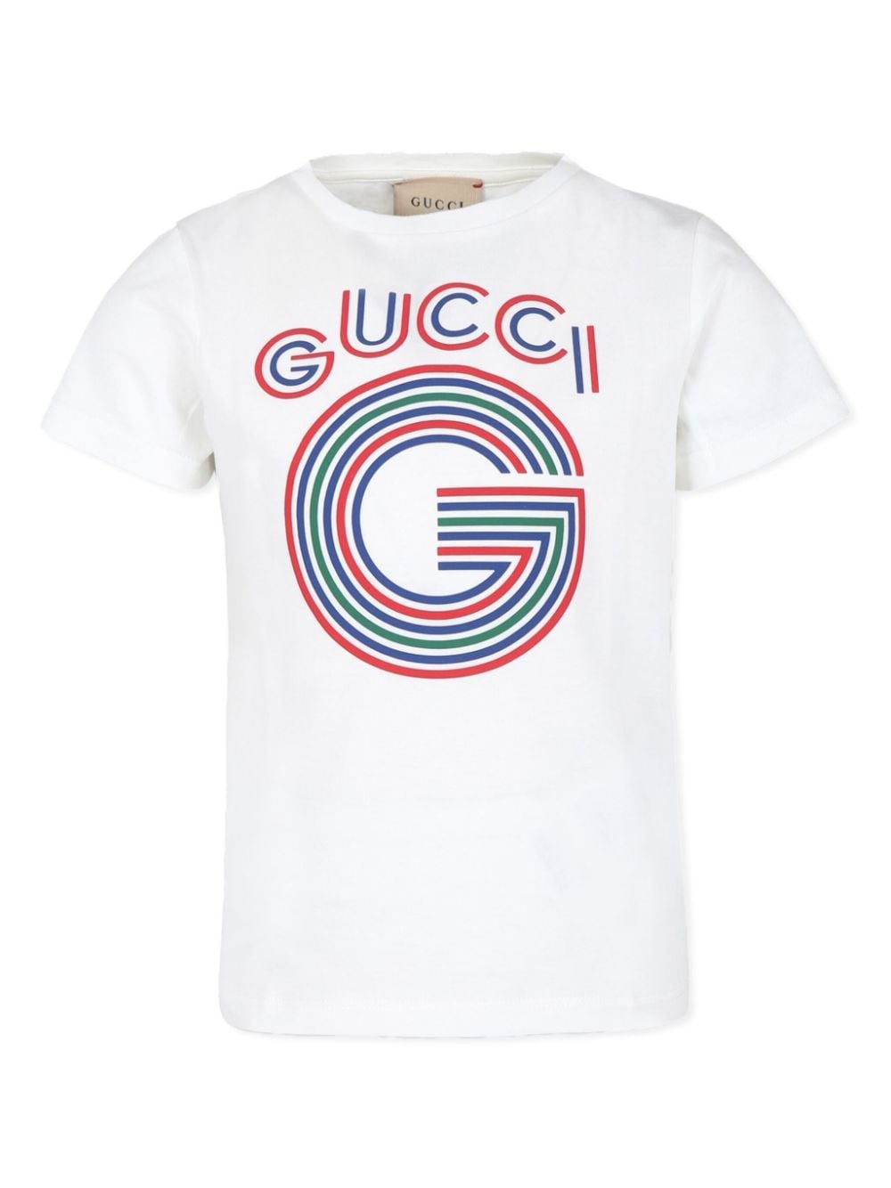 Shop Gucci Kids T-shirt Con Stampa In Bianco