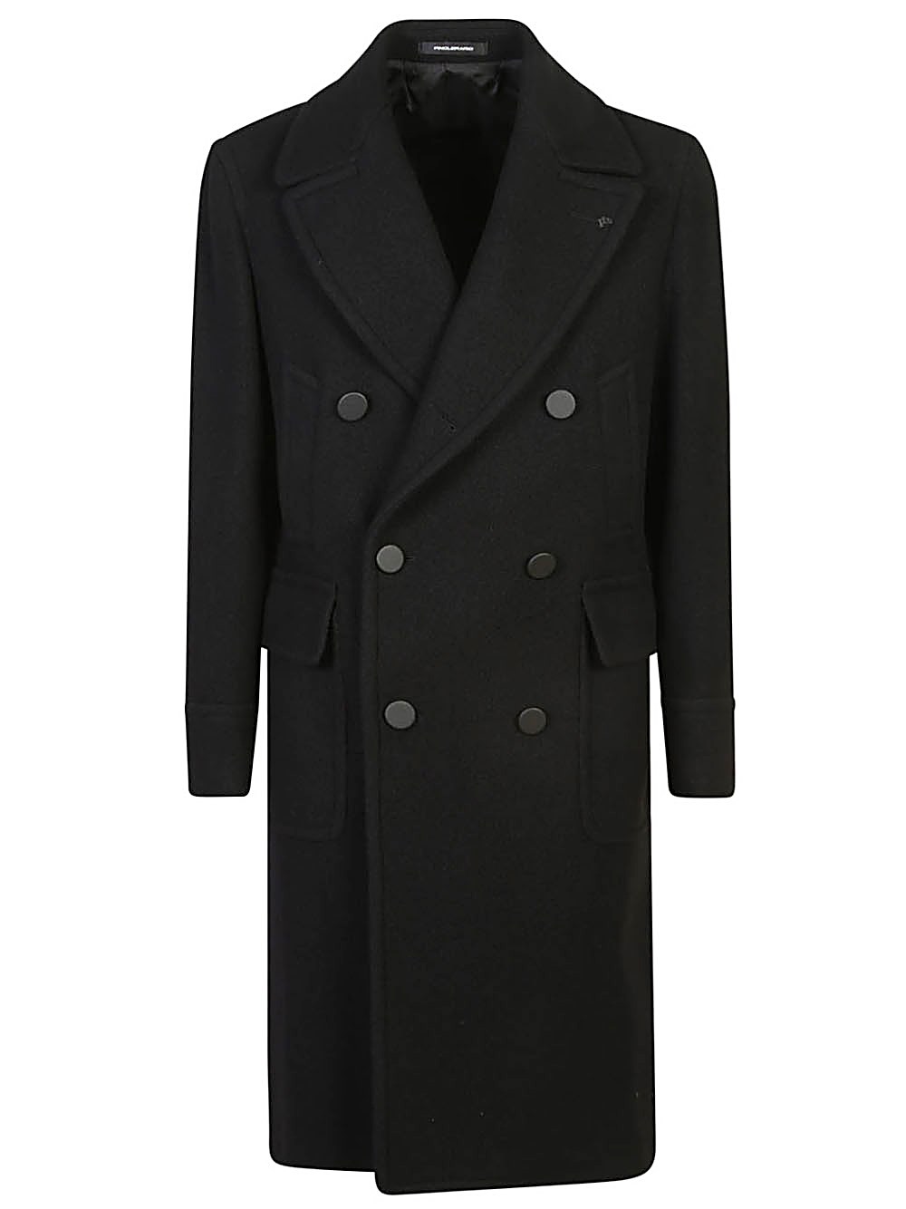 Shop Tagliatore Cappotto Cherry Doppiopetto In Nero