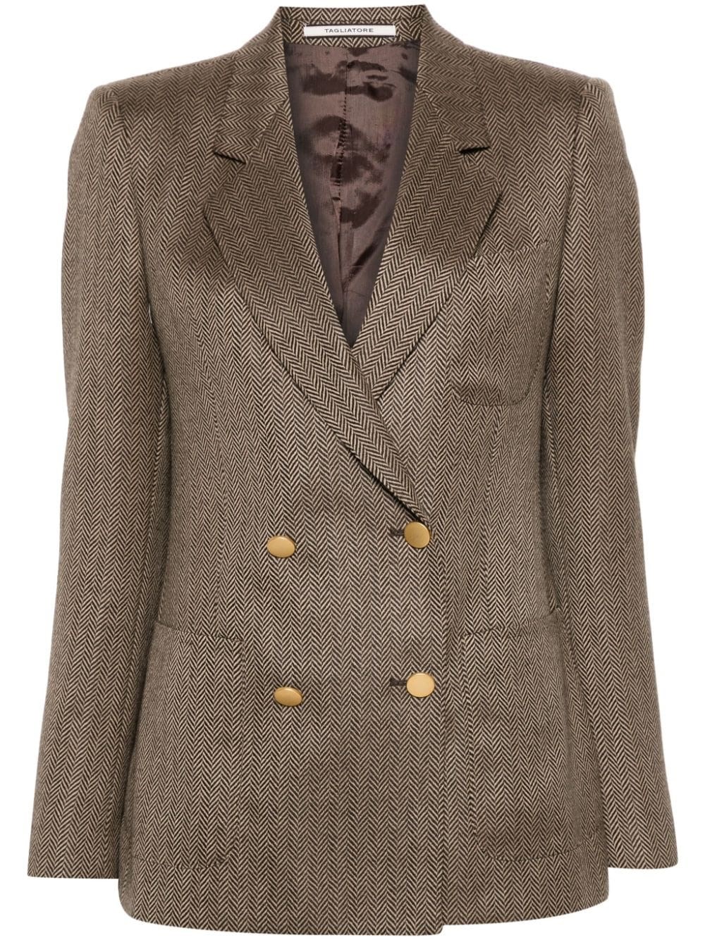 Shop Tagliatore Blazer Nayade In Marrone