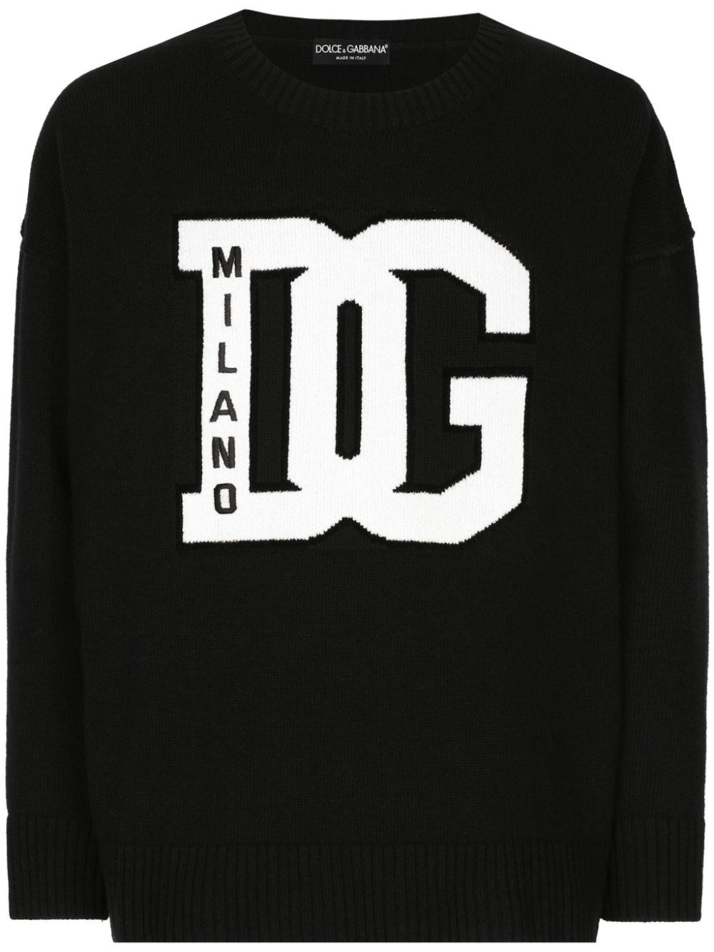 Shop Dolce & Gabbana Felpa Con Stampa Logo In Nero