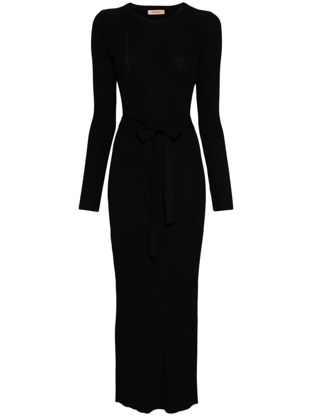 Shop Twinset Abito Lungo Con Dettaglio Cut-out In Nero