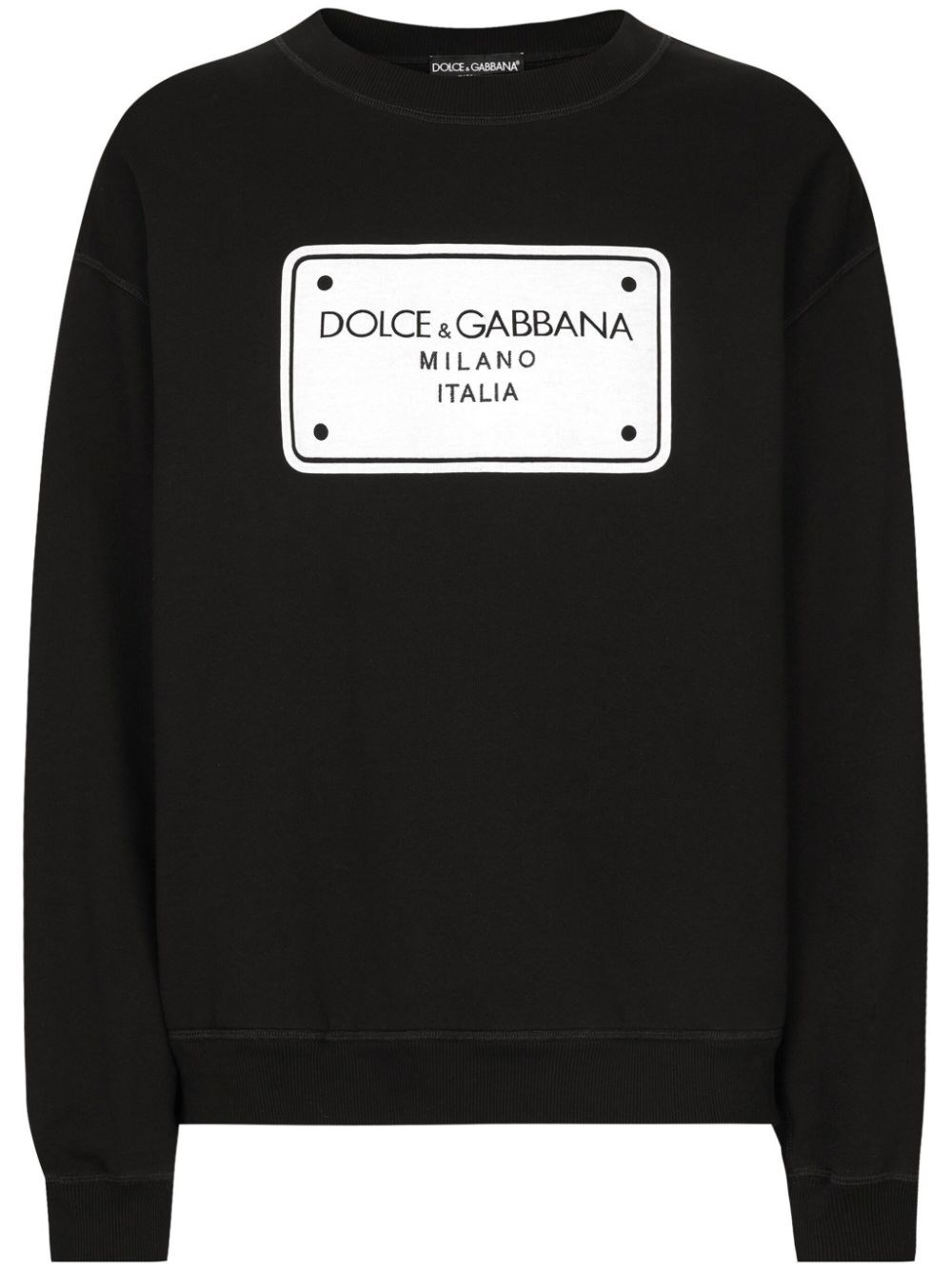 Shop Dolce & Gabbana Felpa Gir Felpa Con Stampa Grafica In Nero