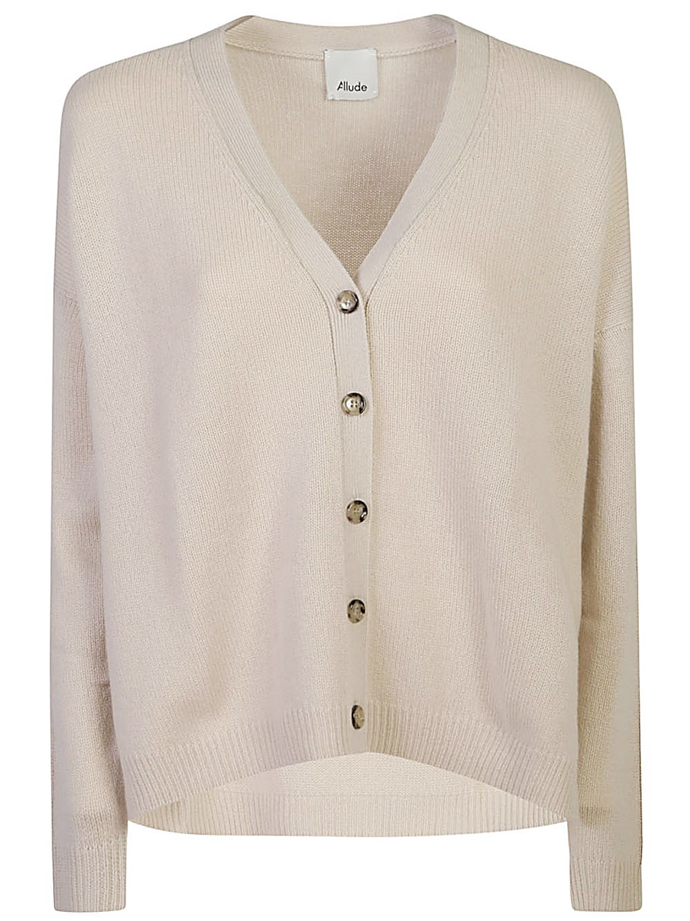 Shop Allude Cardigan In Cashmere In Bianco