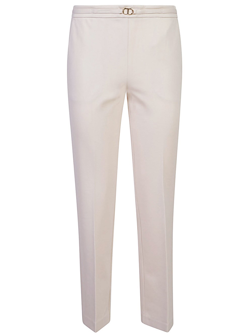 Shop Twinset Pantaloni Oval T In Bianco