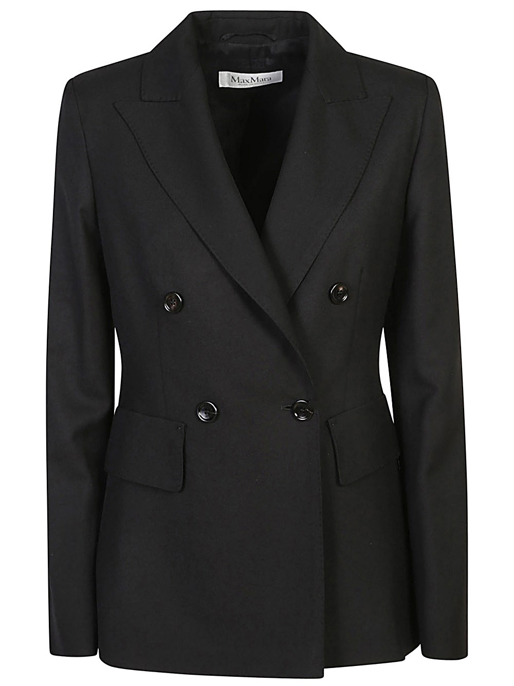 Shop Max Mara Blazer Doppiopetto Osanna In Nero