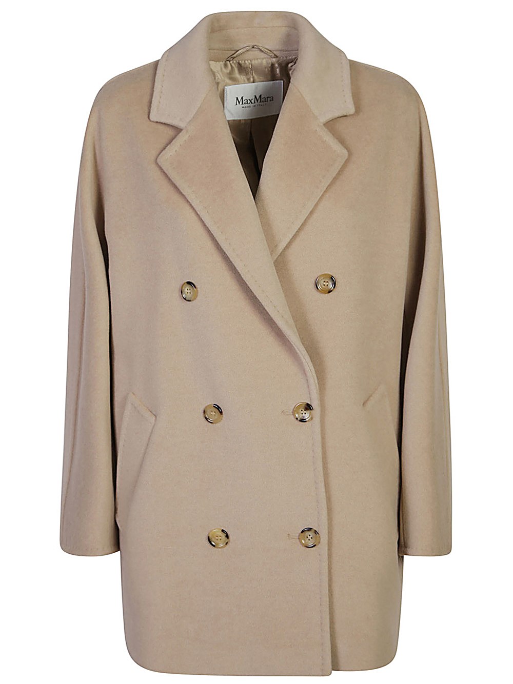 Shop Max Mara Cappotto Doppiopetto Rebus In Bianco