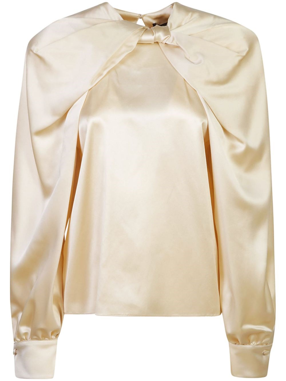 Shop Max Mara Blusa In Raso Di Seta In Bianco