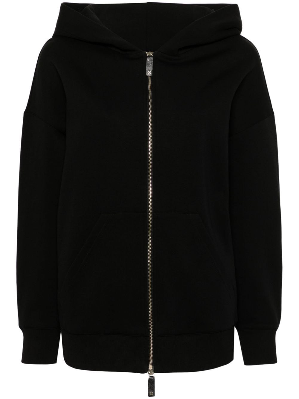 Shop 's Max Mara S'max Mara Doppia Felpa Full Zip Cappuccio In Nero