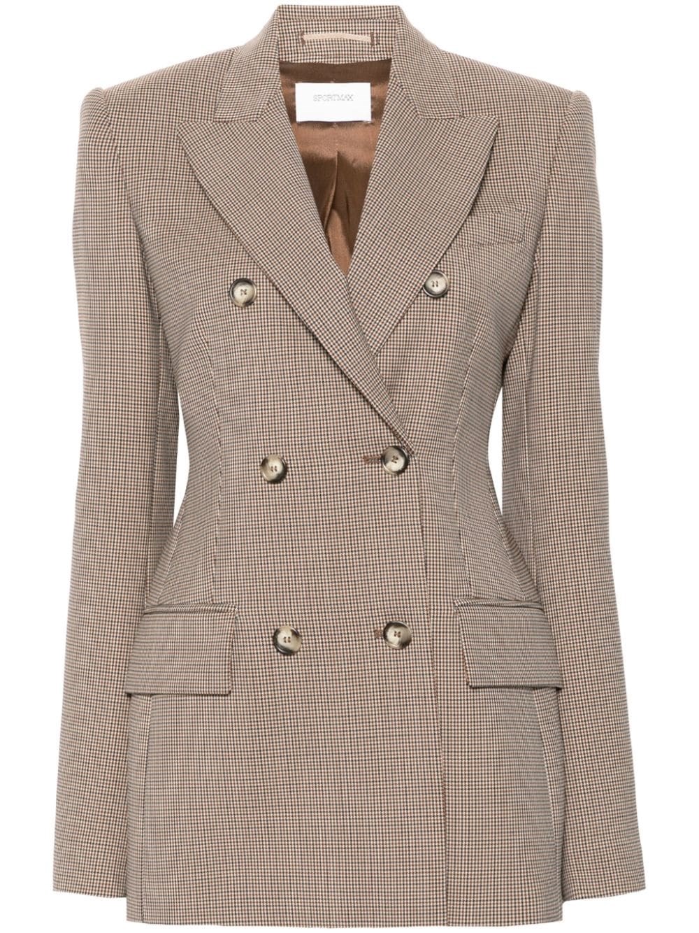 Shop Sportmax Blazer 'ocroma' In Misto Lana Marrone